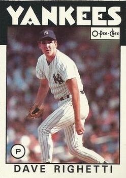 1986 O-Pee-Chee Baseball Cards 034      Dave Righetti